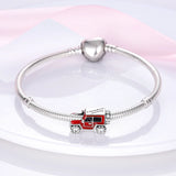 925 Sterling Silver SUV Charms Pendant for 3mm Bracelet&Bangle