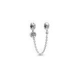 925 Sterling Silver Safety Chain Family Tree Fits Pandora Bracelets
