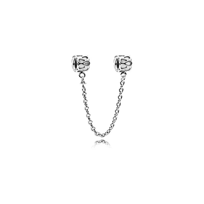 925 Sterling Silver Safety Chain Family Tree Fits Pandora Bracelets