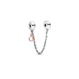 925 Sterling Silver Safety Chain Family Tree Fits Pandora Bracelets