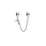 925 Sterling Silver Safety Chain Family Tree Fits Pandora Bracelets