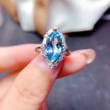 925 Sterling Silver Sapphire Pendant Necklace for Women