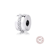 925 Sterling Silver Shining Path Clip Charm for Bracelets