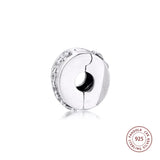925 Sterling Silver Shining Path Clip Charm for Bracelets