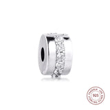 925 Sterling Silver Shining Path Clip Charm for Bracelets