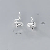 925 Sterling Silver Snake Ear Cuff Wrap Earrings Non-Pierced Cartilage