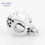 925 Sterling Silver Sparkling Crown O Bead for Bracelets