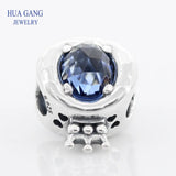925 Sterling Silver Sparkling Crown O Bead for Pandora Bracelets