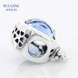 925 Sterling Silver Sparkling Crown O Bead for Pandora Bracelets