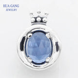 925 Sterling Silver Sparkling Crown O Bead for Pandora Bracelets