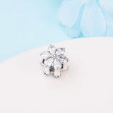 925 Sterling Silver Herbarium Cluster Charm Bead Bracelet DIY Jewelry