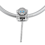 925 Sterling Silver Monkey Charm Zirconia Metal Beads for Jewelry Making