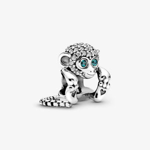 925 Sterling Silver Monkey Charm Zirconia Metal Beads for Jewelry Making