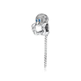 925 Sterling Silver Monkey Charm Zirconia Metal Beads for Jewelry Making