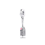 925 Sterling Silver Wine Bottle Dangle Charms Beads Fit Bracelet