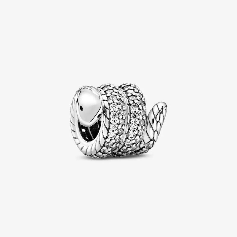 925 Sterling Silver Snake Charm Bead for Bracelet