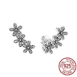 925 Silver Star Angel Wings Zircon Earrings