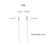 925 Silver Star & Moon Pull Through Threader Earrings with Zircon