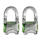 925 Sterling Silver Heart Zircon Stud Earrings Jewelry