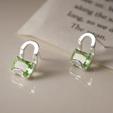 925 Sterling Silver Heart Zircon Stud Earrings Jewelry