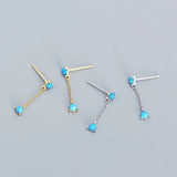 925 Sterling Silver Tassel Stud Earrings for Girls Women