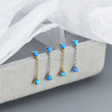 925 Sterling Silver Tassel Stud Earrings for Girls Women