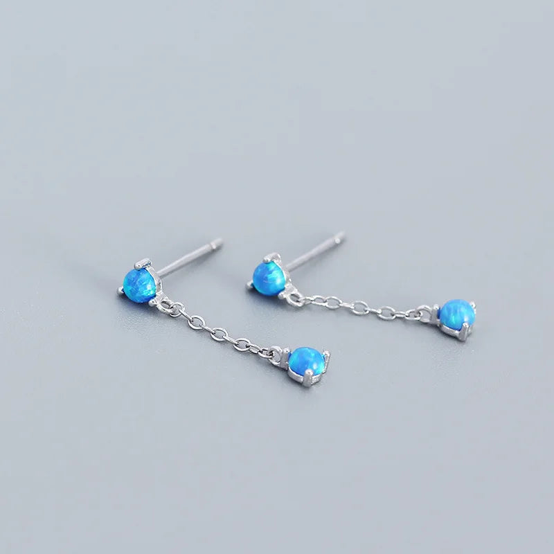 925 Sterling Silver Tassel Stud Earrings for Girls Women