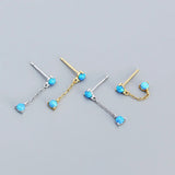 925 Sterling Silver Tassel Stud Earrings for Girls Women