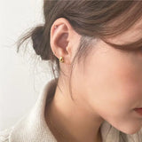 925 Sterling Silver Heart Zircon Stud Earrings for Girls YME986