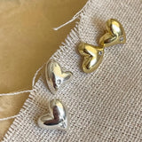 925 Sterling Silver Heart Zircon Stud Earrings for Girls YME986