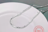 925 Sterling Silver Thin Beads Snake Chain Necklace for Women Girls