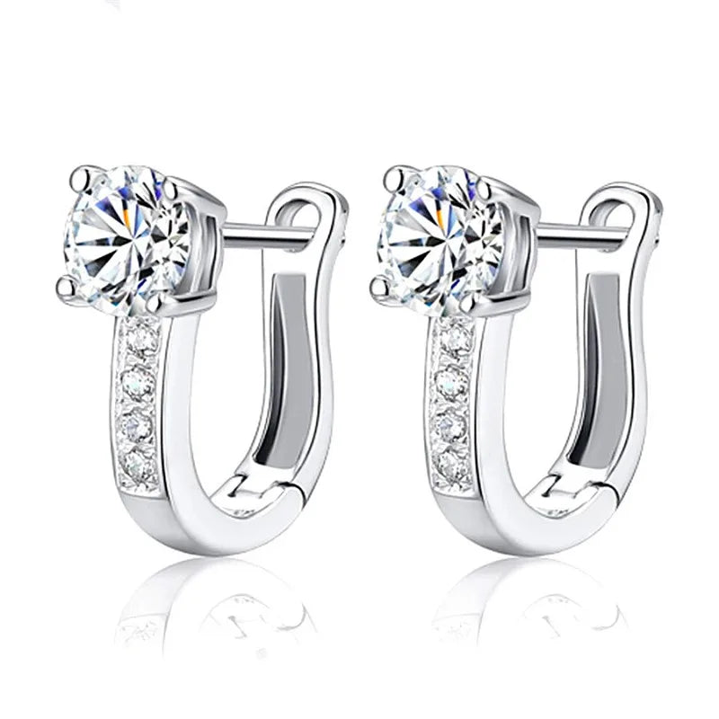 925 Sterling Silver U Type Earring for Women
