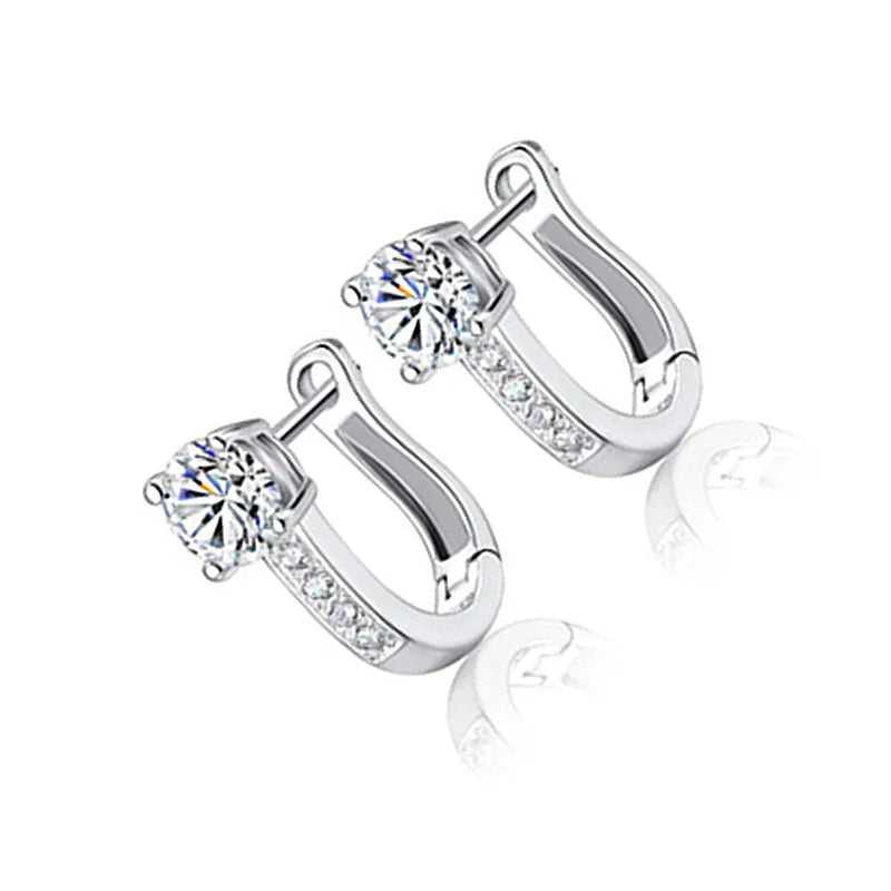 925 Sterling Silver U Type Earring for Women