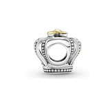 925 Silver Pizza Dangles Crown Charm Rainbow Heart Beads DIY