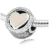 Real 925 Sterling Silver Love Charms Beads for Jewelry Making