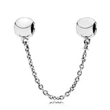925 Silver Bow Starlight Pentagram Safety Chain for Charms Bracelet