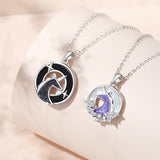 925 Silver Couple Pendant Necklaces Galaxy Unicorn Jewelry Gift