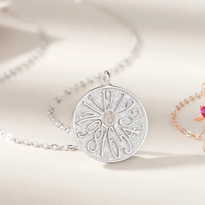 Sterling 925 Silver Couple Pendant Necklaces Love Time Gift