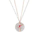 Sterling 925 Silver Couple Pendant Necklaces Love Time Gift