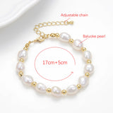 Freshwater Irregular Pearl Bracelet Natural Baroque Pearl Jewelry