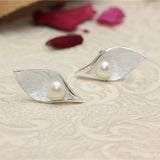 Solid 925 Silver Stud Earrings Brincos AJE076