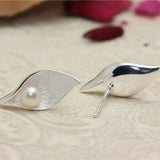 Solid 925 Silver Stud Earrings Brincos AJE076