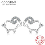 100% Real 925 Sterling Silver Stud Earrings AJE071