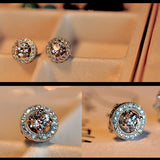 925 Silver Stud Earrings Brincos Women Jewelry AJE068