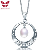 Vintage 925 Silver Real Pearl Necklace