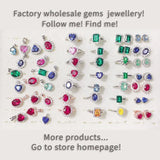 Lab Ruby Earrings Women Red Gemstone Stud Fine Jewelry