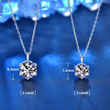 Moissanite Diamond Pendant Sterling Silver Necklaces Wedding Gift