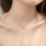Moissanite Diamond Pendant Sterling Silver Necklaces Wedding Gift
