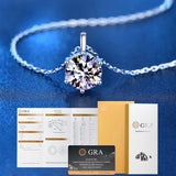 Real Moissanite Diamond Pendant Sterling Silver 925 Necklaces for Women