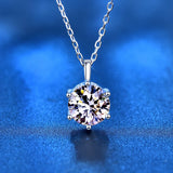 Moissanite Diamond Pendant Sterling Silver Necklaces Wedding Gift